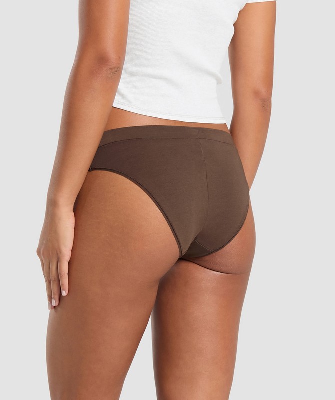 Gymshark 3pk Brief Slip Dames Bruin Bruin Bruin | TGRE41730