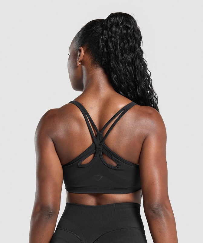 Gymshark Activate Seamless Bralette Bralettes Dames Zwart | HJOP10593
