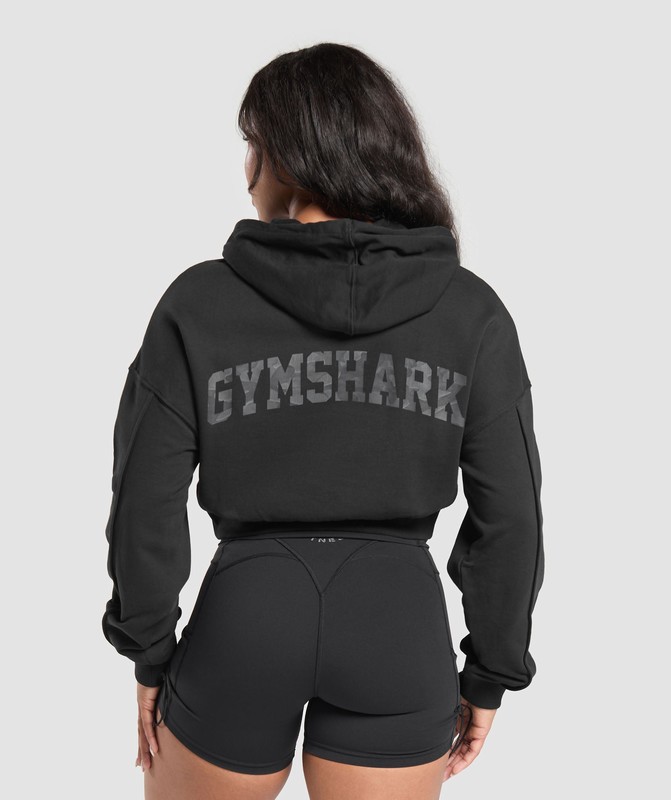 Gymshark Adapt Camo Graphic Hoodie Hoodie Dames Zwart | DVUQ07923