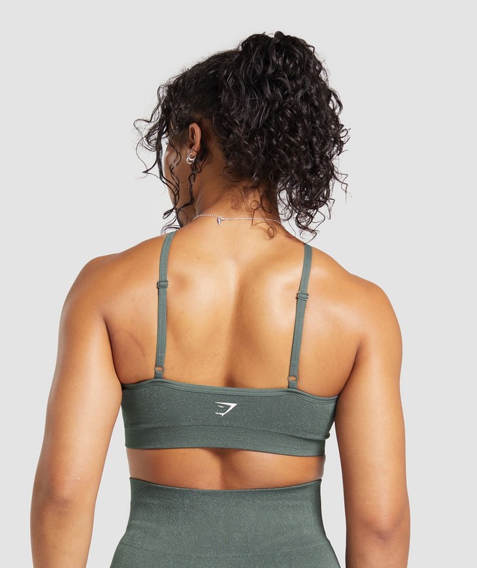 Gymshark Adapt Fleck Seamless Halterneck Bralette- Slate Teal/Cargo Teal Bralettes Dames Slate Teal / Cargo Teal In | XTHJ10483
