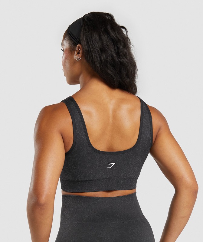 Gymshark Adapt Fleck Sports Bra Sport BH Dames Zwart Grijs | TVDG60924