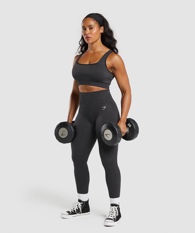 Gymshark Adapt Fleck Sports Bra Sport BH Dames Zwart Grijs | TVDG60924
