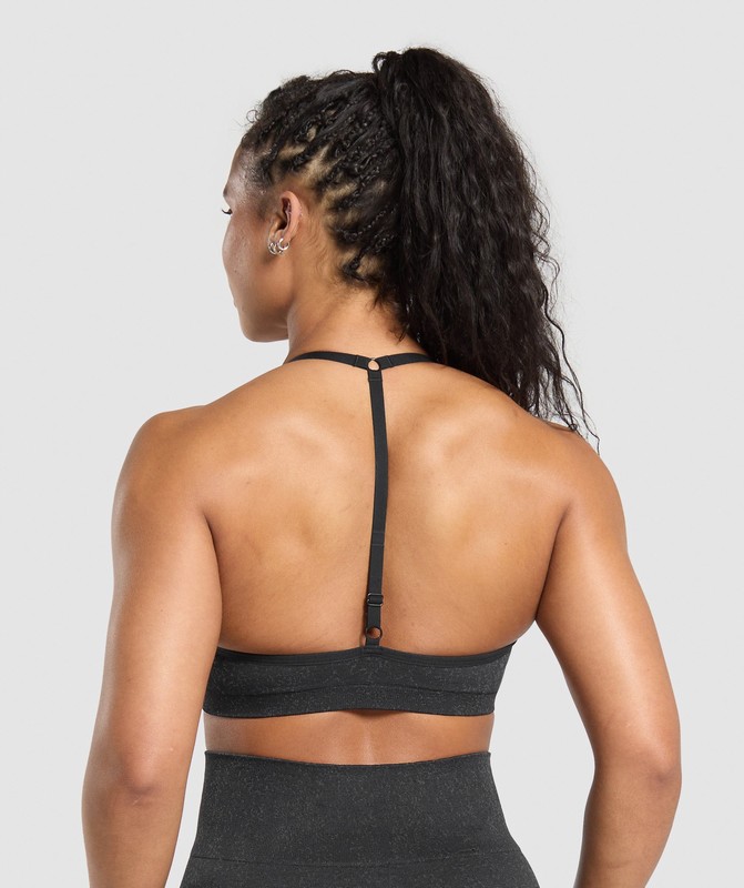 Gymshark Adapt Fleck T-Back Bra Sport BH Dames Zwart | RCDE21567