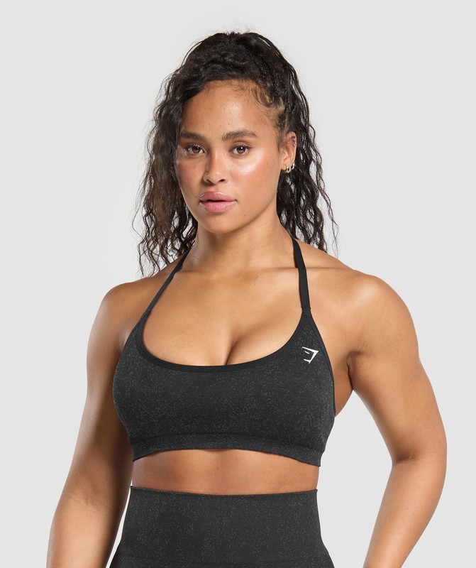 Gymshark Adapt Fleck T-Back Bra Sport BH Dames Zwart | RCDE21567