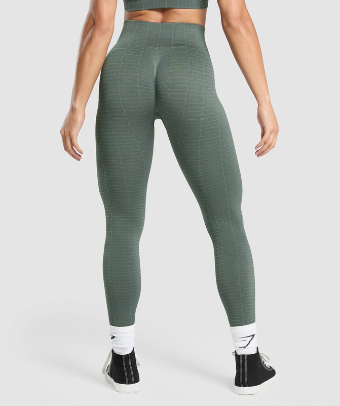 Gymshark Adapt Monogram Seamless Legging Leggings Dames Slate Teal / Cargo Teal | MYGT74138