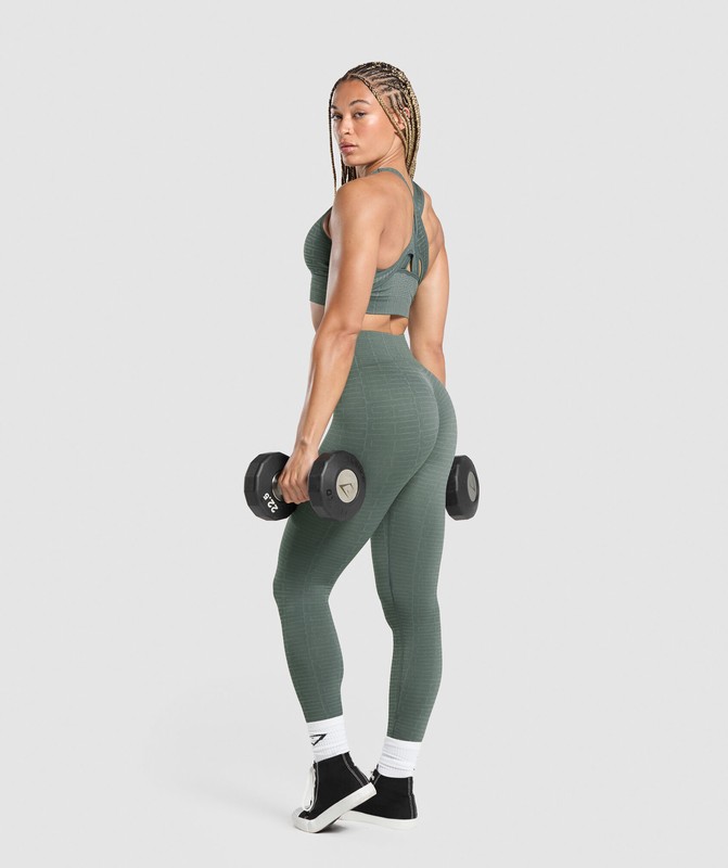 Gymshark Adapt Monogram Seamless Legging Leggings Dames Slate Teal / Cargo Teal | MYGT74138