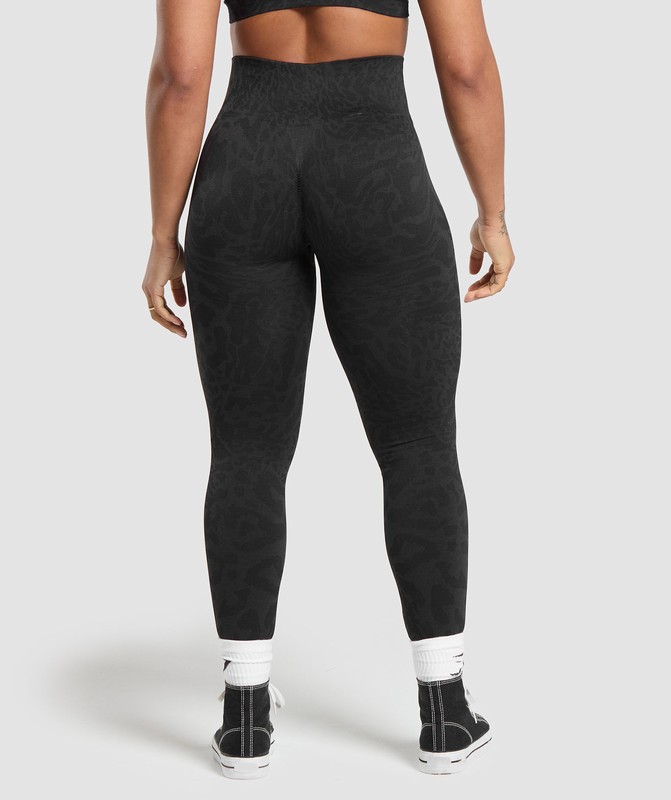Gymshark Adapt Safari Seamless Legging Leggings Dames Zwart Grijs | QNYW35817