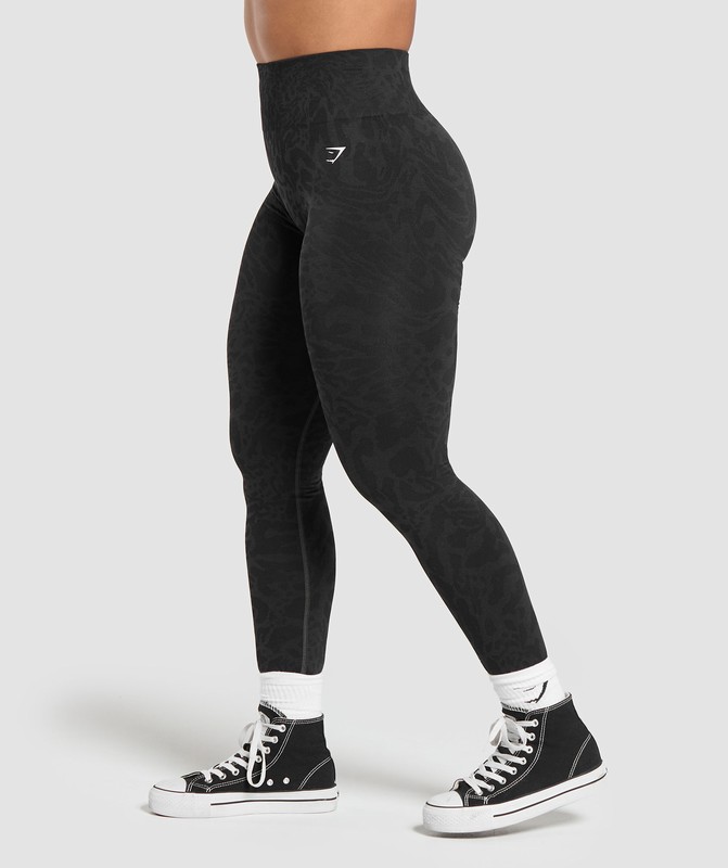 Gymshark Adapt Safari Seamless Legging Leggings Dames Zwart Grijs | QNYW35817