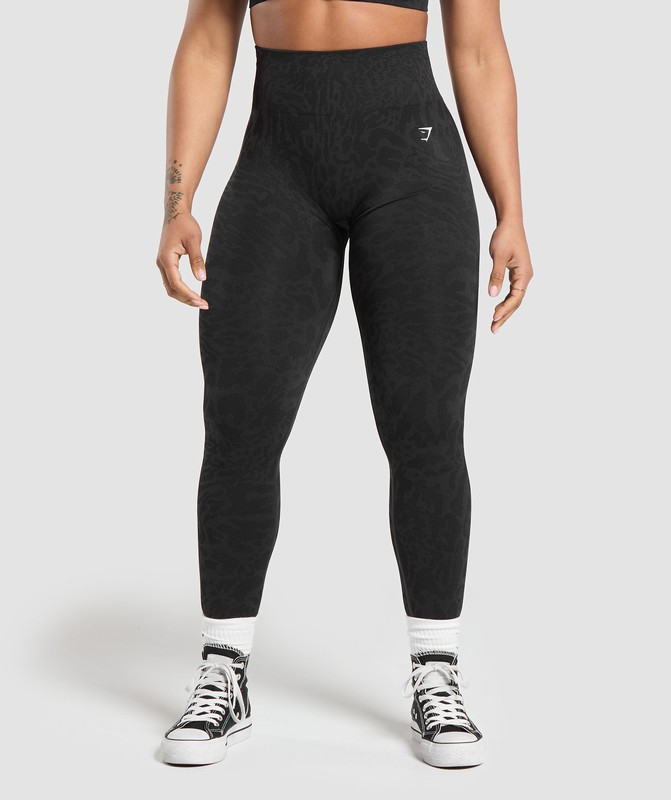 Gymshark Adapt Safari Seamless Legging Leggings Dames Zwart Grijs | QNYW35817