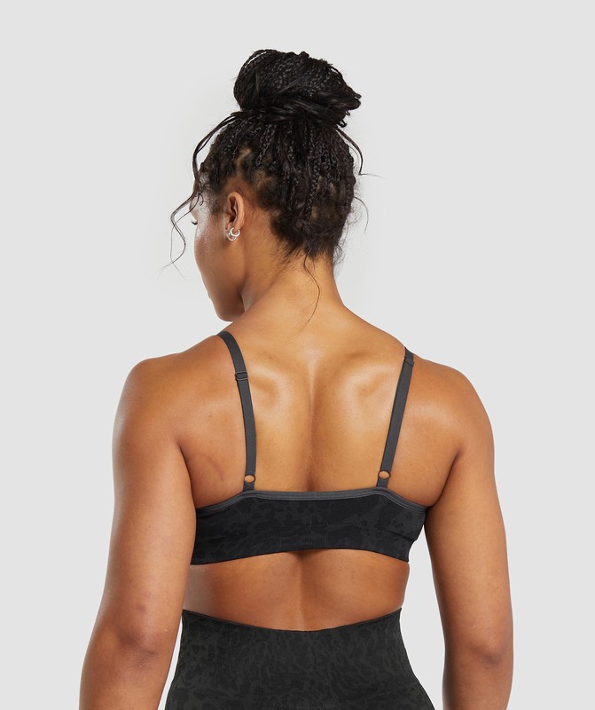 Gymshark Adapt Safari Seamless Sports Bra Sport BH Dames Zwart Grijs | ADJZ76439