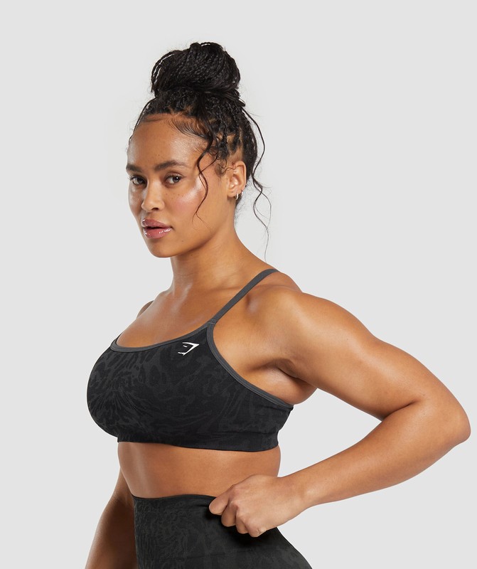 Gymshark Adapt Safari Seamless Sports Bra Sport BH Dames Zwart Grijs | ADJZ76439