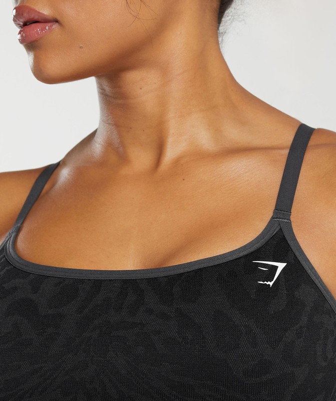 Gymshark Adapt Safari Seamless Sports Bra Sport BH Dames Zwart Grijs | ADJZ76439