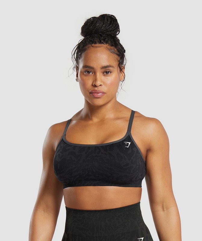 Gymshark Adapt Safari Seamless Sports Bra Sport BH Dames Zwart Grijs | ADJZ76439