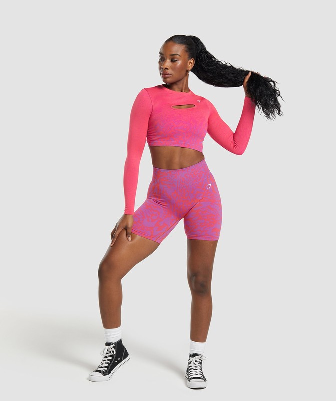 Gymshark Adapt Safari Tight Short Korte Broek Dames Roze Koraal | TVEJ28647