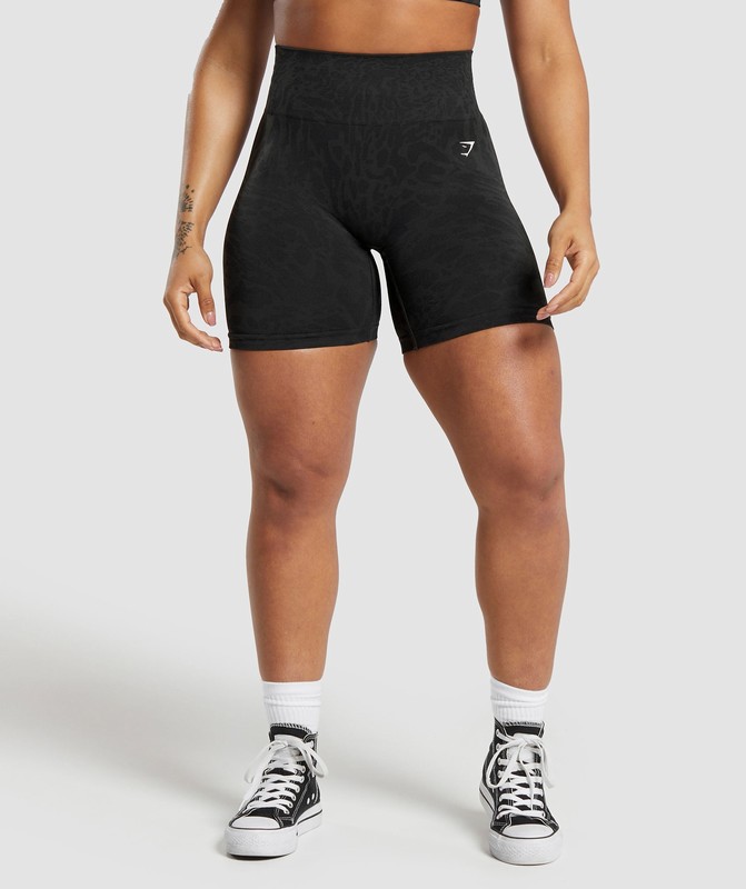 Gymshark Adapt Safari Tight Shorts Korte Broek Dames Zwart Grijs | RNYP86497