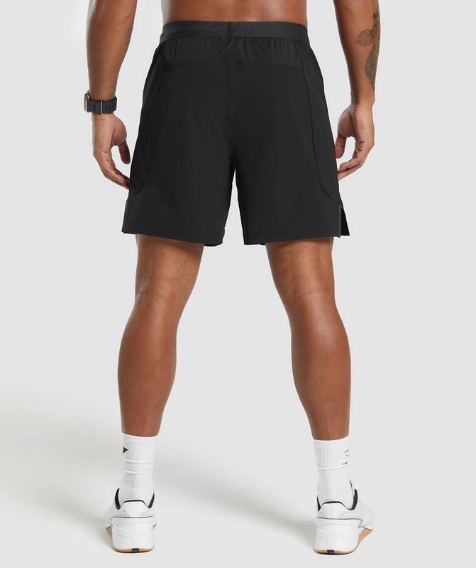 Gymshark Apex 7" Hybrid Shorts Korte Broek Heren Zwart | BWRN68095