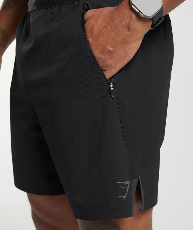 Gymshark Apex 7" Hybrid Shorts Korte Broek Heren Zwart | BWRN68095