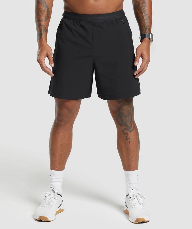 Gymshark Apex 7" Hybrid Shorts Korte Broek Heren Zwart | BWRN68095