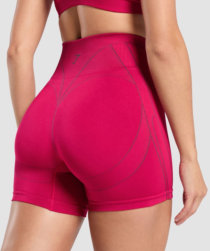 Gymshark Apex Contrast Shorts Korte Broek Dames Roze Grijs | WDGS84196