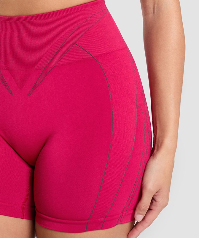 Gymshark Apex Contrast Shorts Korte Broek Dames Roze Grijs | WDGS84196