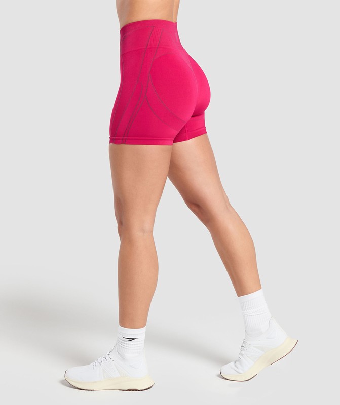 Gymshark Apex Contrast Shorts Korte Broek Dames Roze Grijs | WDGS84196