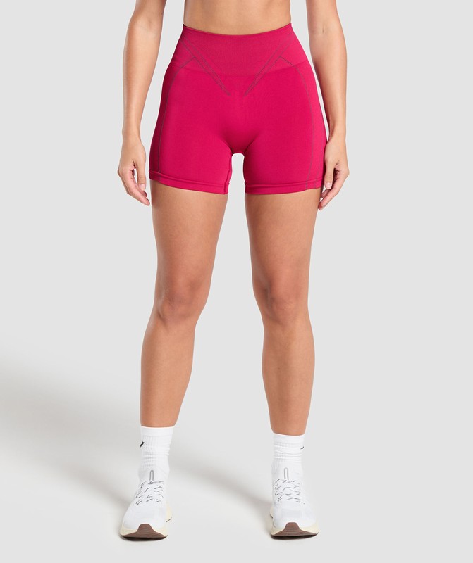 Gymshark Apex Contrast Shorts Korte Broek Dames Roze Grijs | WDGS84196