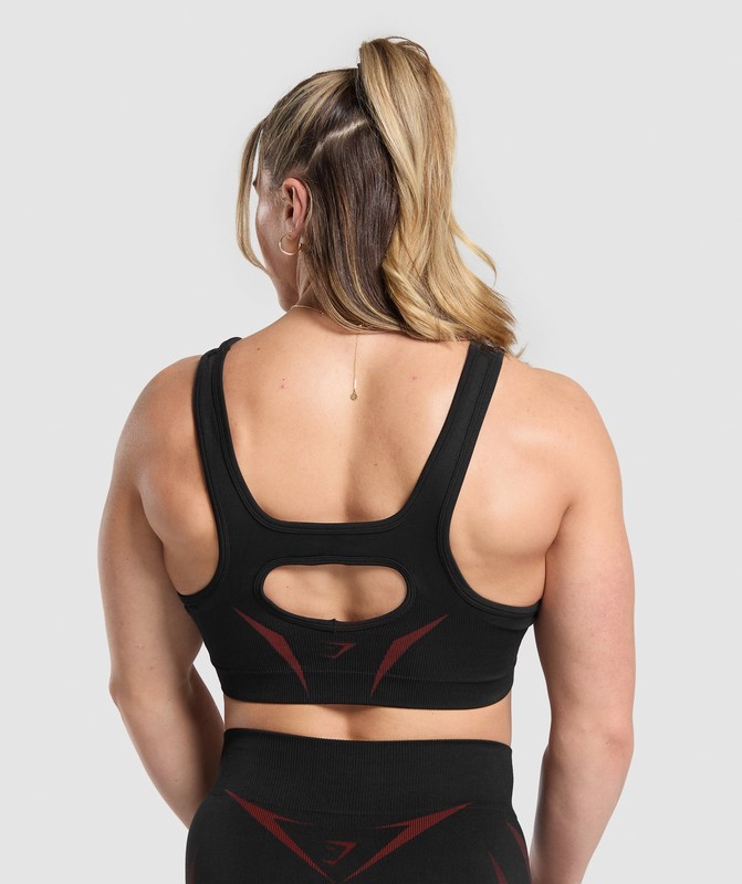 Gymshark Apex Lift Sports Bra Sport BH Dames Zwart Rood | OPGW35670
