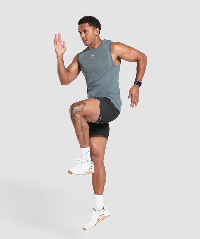 Gymshark Apex Seamless Tank Tanktop Heren Blauw Blauw | PSYZ60389