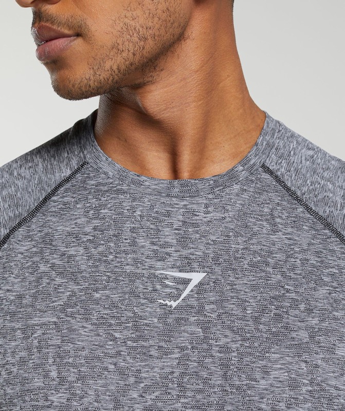 Gymshark Apex T-Shirt T-Shirt Heren Zwart Lichtgrijs | QXTA60715