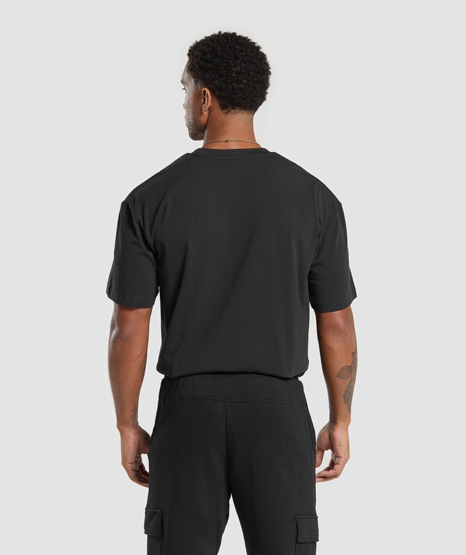 Gymshark Apollo Oversized T-Shirt T-Shirt Heren Zwart | OCBR86952