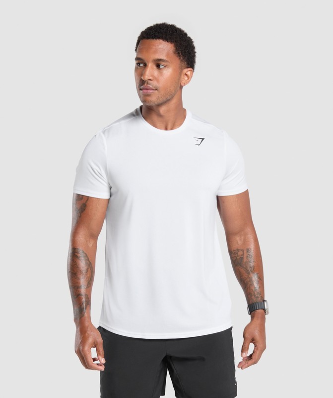 Gymshark Arrival Regular Fit T-Shirt T-Shirt Heren Wit | BWQZ80923