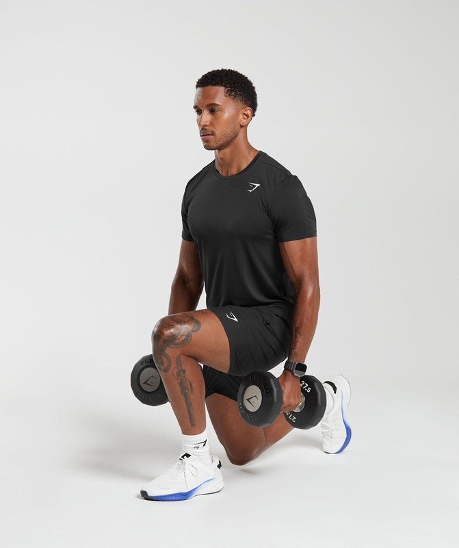 Gymshark Arrival T-Shirt T-Shirt Heren Zwart | KOJT92587