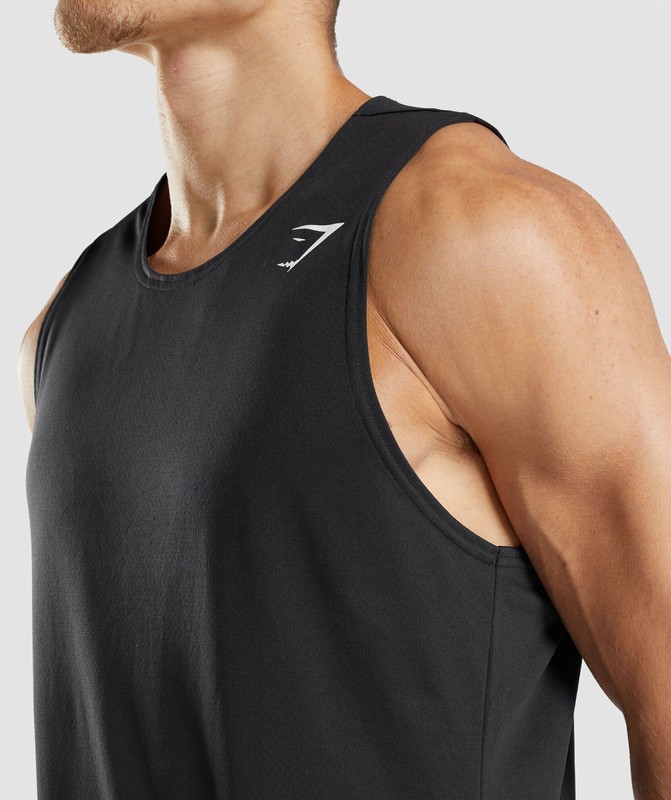 Gymshark Arrival Tank Tanktop Heren Zwart | MERO16534