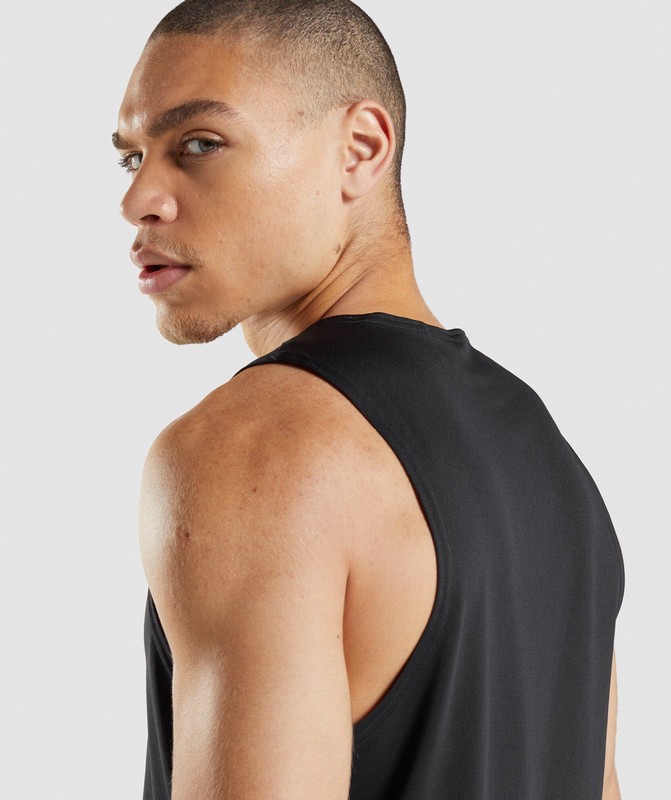 Gymshark Arrival Tank Tanktop Heren Zwart | MERO16534