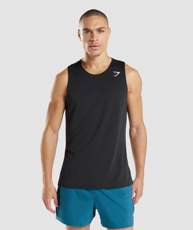 Gymshark Arrival Tank Tanktop Heren Zwart | MERO16534