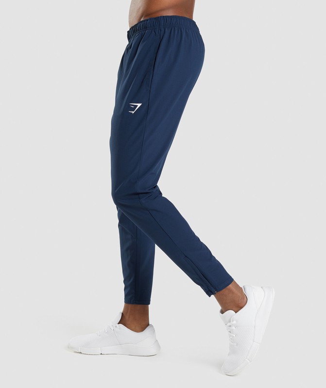Gymshark Arrival Woven Joggers Joggingbroek Heren Donkerblauw | KVXC95864