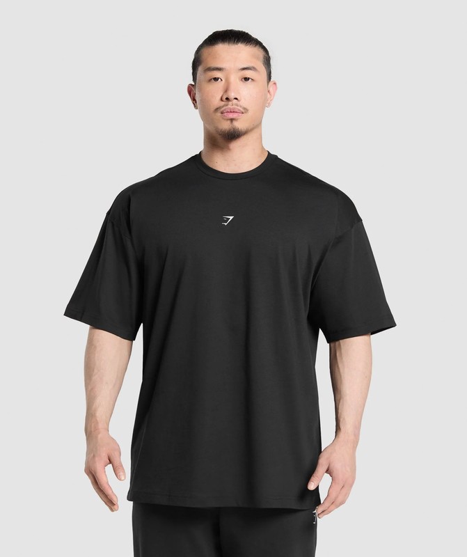 Gymshark Atlas T-Shirt T-Shirt Heren Zwart | BFAD81753