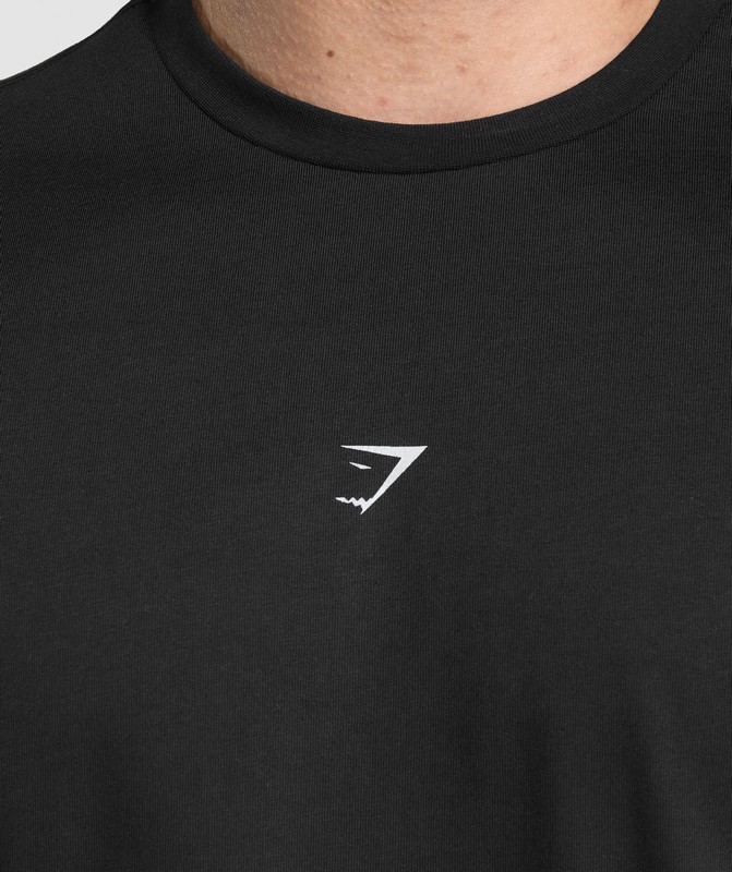 Gymshark Atlas T-Shirt T-Shirt Heren Zwart | BFAD81753
