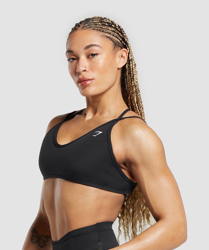 Gymshark Back Gain Sports Bra Sport BH Dames Zwart | HCZK58261