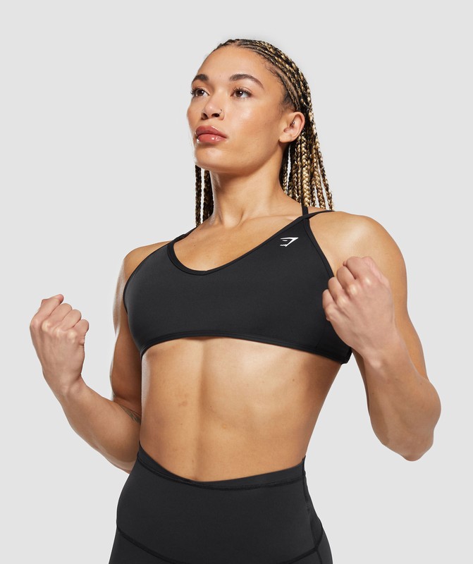 Gymshark Back Gain Sports Bra Sport BH Dames Zwart | HCZK58261