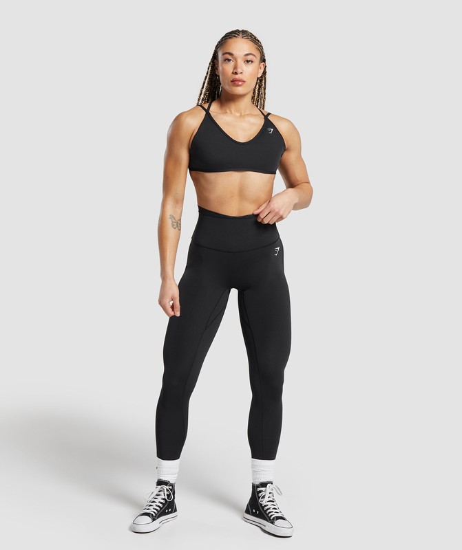 Gymshark Back Gain Sports Bra Sport BH Dames Zwart | HCZK58261