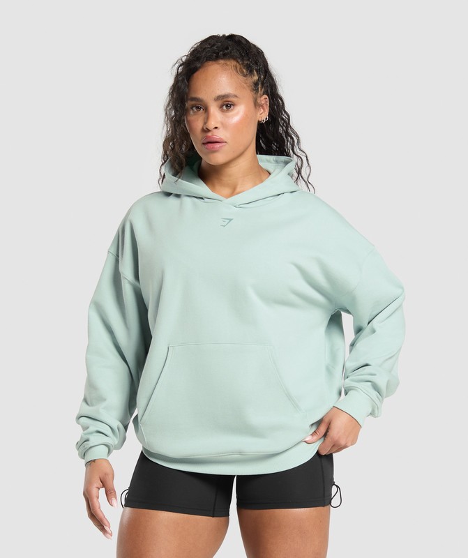 Gymshark Back Gains Graphic Hoodie Hoodie Dames Blauw | NBTP56082