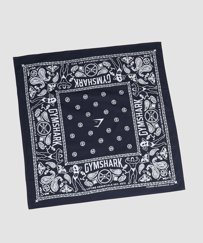 Gymshark Bandana Bandana Dames Blauw Wit | IESD56489