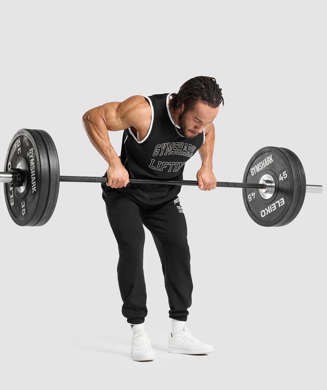 Gymshark Basketball Mesh Tank Tanktop Heren Zwart | KLCT70362