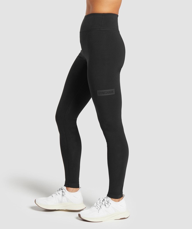 Gymshark Block Cotton Leggings Leggings Dames Zwart | EAPH35214