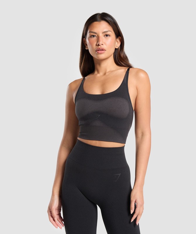 Gymshark Blur Seamless Cami Top Dames Zwart Grijs | TIJU73962