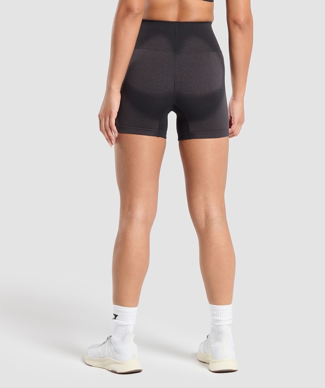 Gymshark Blur Seamless Shorts Korte Broek Dames Zwart Grijs | ZYDE65280