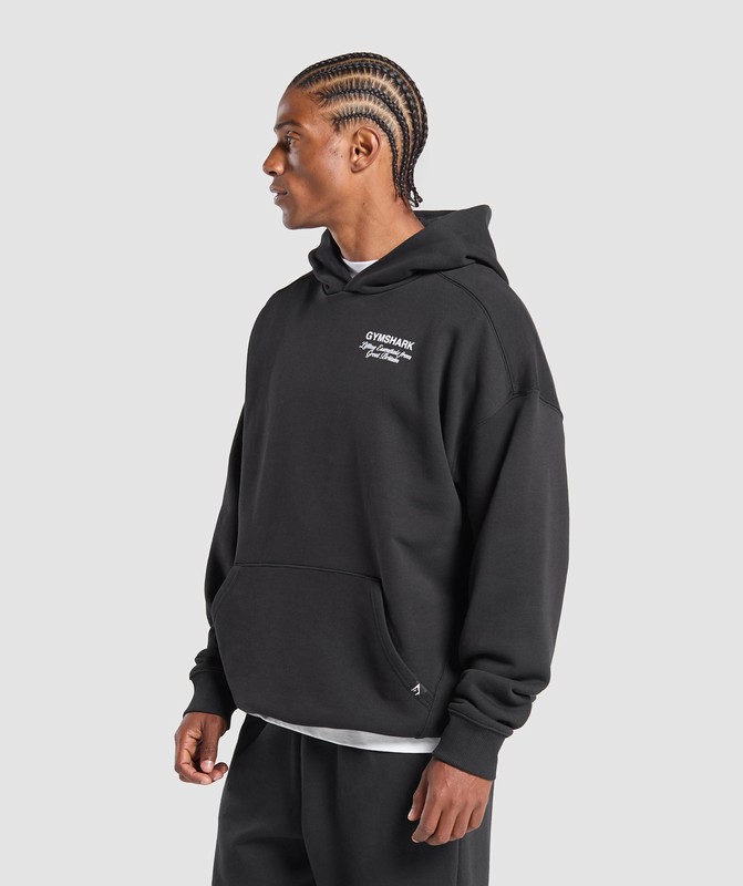 Gymshark British Iron Hoodie Hoodie Heren Zwart | BWSP56473