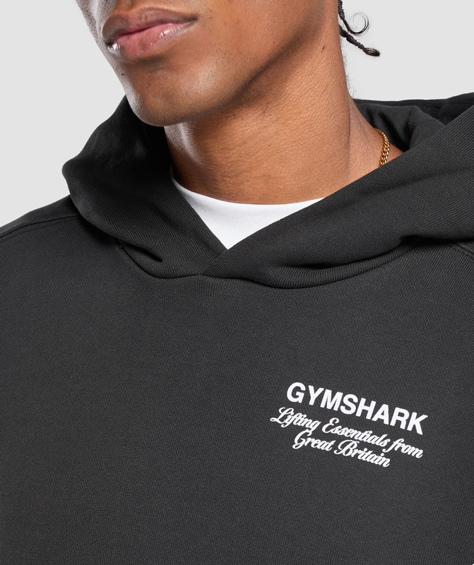 Gymshark British Iron Hoodie Hoodie Heren Zwart | BWSP56473