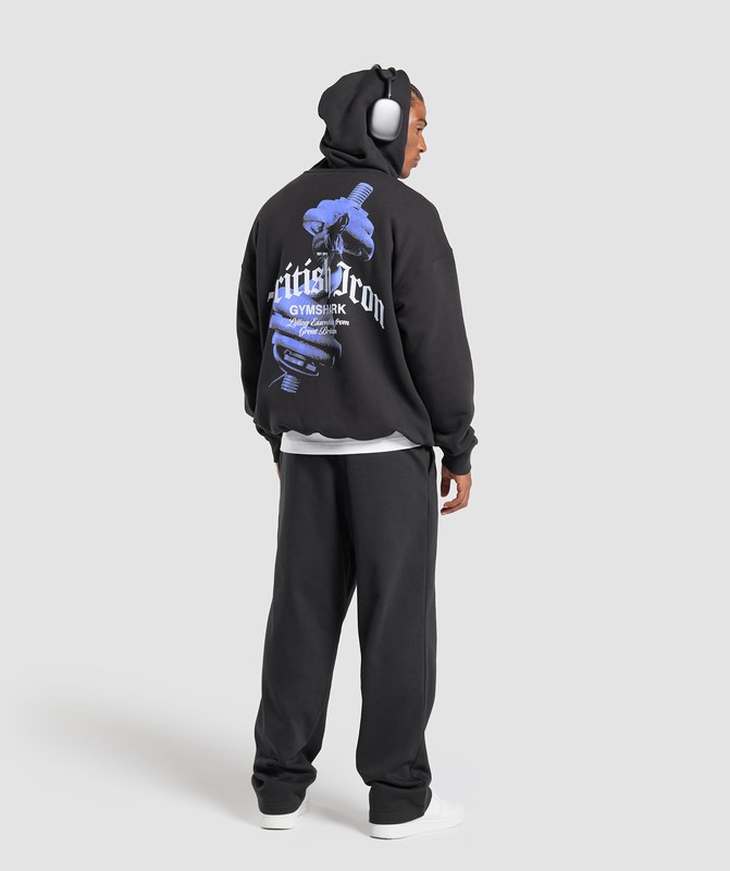 Gymshark British Iron Hoodie Hoodie Heren Zwart | BWSP56473